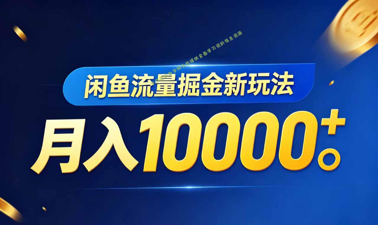 闲鱼流量掘金虚拟资料新玩法,月入10000+-为您提供全面学习资料信息资源学习资料自学网
