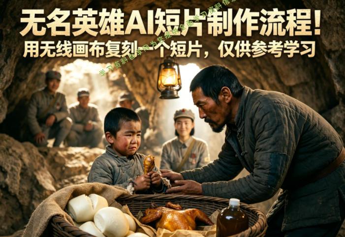 无名英雄AI短片制作流程！用无线画布复刻一个短片，仅供参考学习-为您提供全面学习资料信息资源学习资料自学网