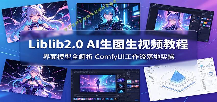 Liblib2.0 AI生图生视频教程:界面模型全解析,ComfyUI工作流落地实操-为您提供全面学习资料信息资源学习资料自学网