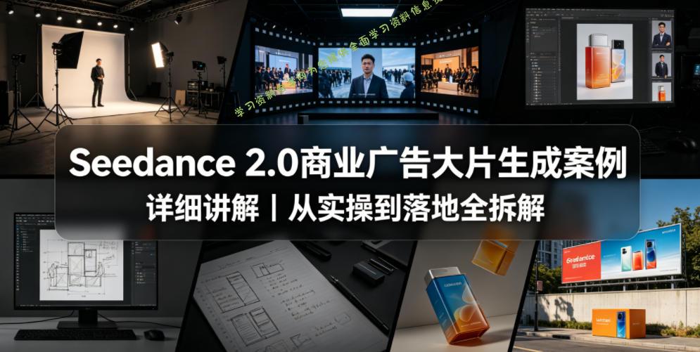 Seedance 2.0商业广告大片生成案例详细讲解|从实操到落地全拆解-为您提供全面学习资料信息资源学习资料自学网