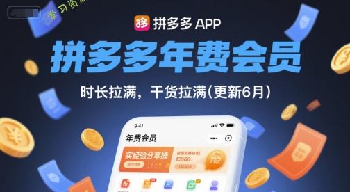 拼多多年费会员，实经验分享操，时长拉满，干货拉满(更新26年05月15日)-为您提供全面学习资料信息资源学习资料自学网