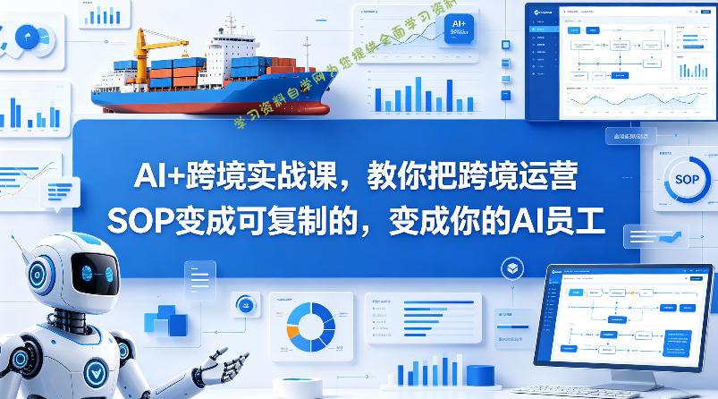 AI+跨境实战课，教你把跨境运营S0变成可复制的，变成你的AI员工-为您提供全面学习资料信息资源学习资料自学网