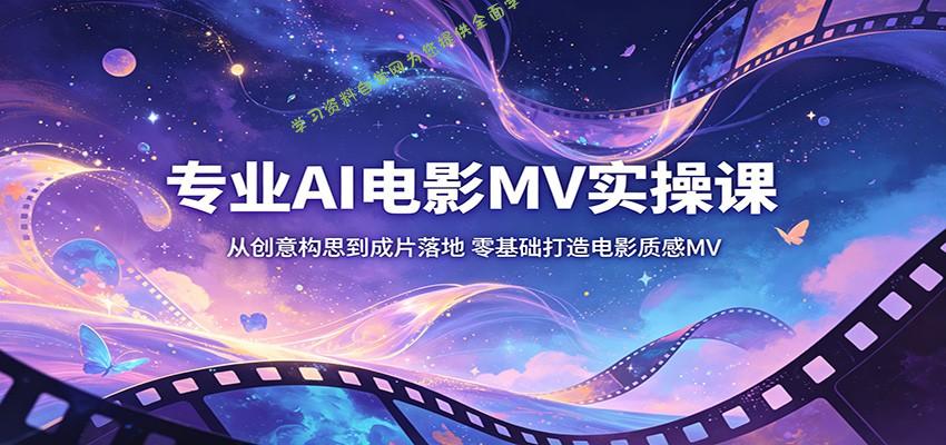 专业AI电影MV实操课：从创意构思到成片落地，零基础打造电影质感MV-为您提供全面学习资料信息资源学习资料自学网