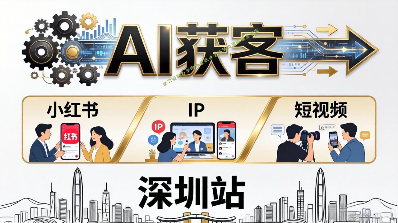 2026AI获客大课深圳站：4月17日-19日3天2夜拆透小红书+IP+短视频，老板操盘手必来-为您提供全面学习资料信息资源学习资料自学网