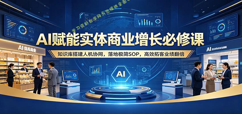 AI赋能实体商业增长必修课：知识库搭建人机协同，落地极简SOP，高效拓客业绩翻倍-为您提供全面学习资料信息资源学习资料自学网