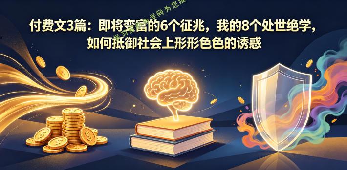 付费文3篇:即将变富的6个征兆,我的8个处世绝学,如何抵御社会上形形色色的诱惑