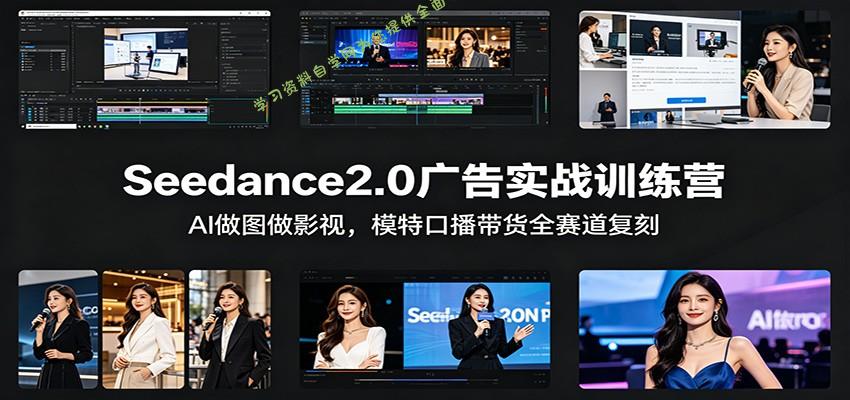 Seedance2.0广告实战训练营：AI做图做影视，模特口播带货全赛道复刻-为您提供全面学习资料信息资源学习资料自学网