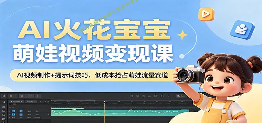 AI火花宝宝萌娃视频变现课：AI视频制作+提示词技巧，低成本抢占萌娃流量赛道-为您提供全面学习资料信息资源学习资料自学网