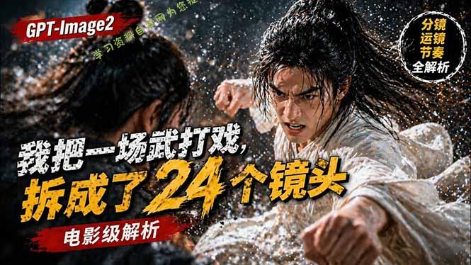 用GPT-Image2，把一段武打对决拆成24个连续镜头，从人物建立、动作衔接、运镜节奏，到情绪爆发-为您提供全面学习资料信息资源学习资料自学网