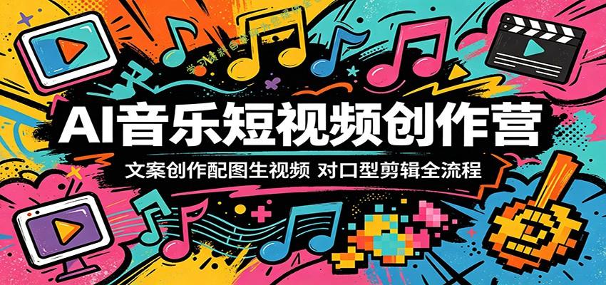 AI音乐短视频创作营：文案创作配图生视频，对口型剪辑全流程-为您提供全面学习资料信息资源学习资料自学网