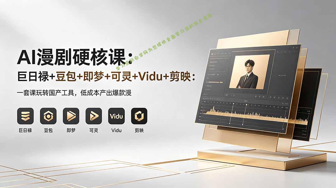 AI漫剧硬核课：巨日禄+豆包+即梦+可灵+Vidu+剪映：一套课玩转国产工具，低成本产出爆款漫剧-为您提供全面学习资料信息资源学习资料自学网