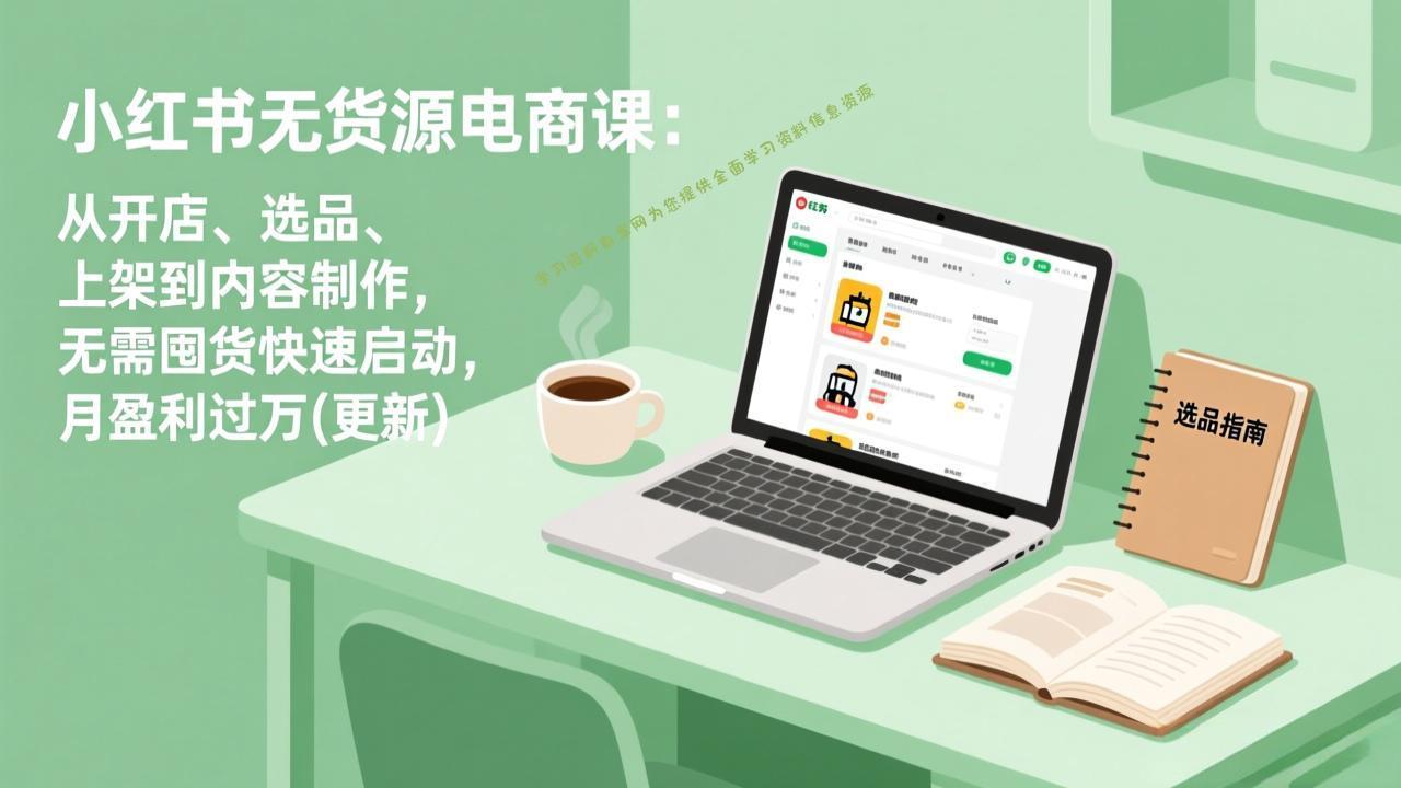 小红书无货源电商课(5月12更新-为您提供全面学习资料信息资源学习资料自学网