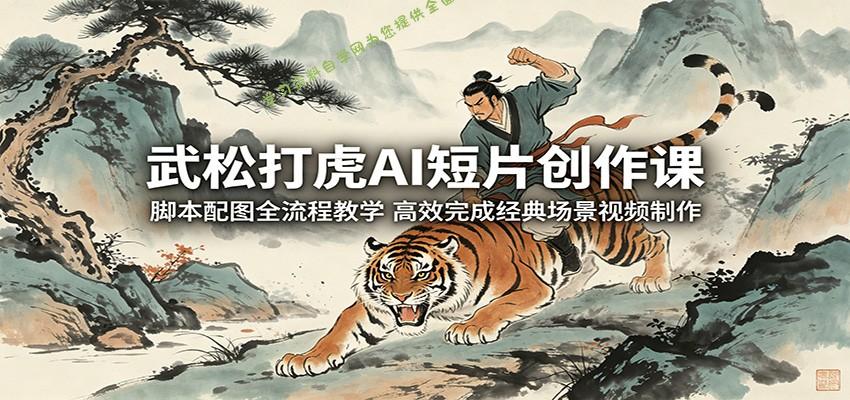 武松打虎AI短片创作课：脚本配图全流程教学，高效完成经典场景视频制作-为您提供全面学习资料信息资源学习资料自学网