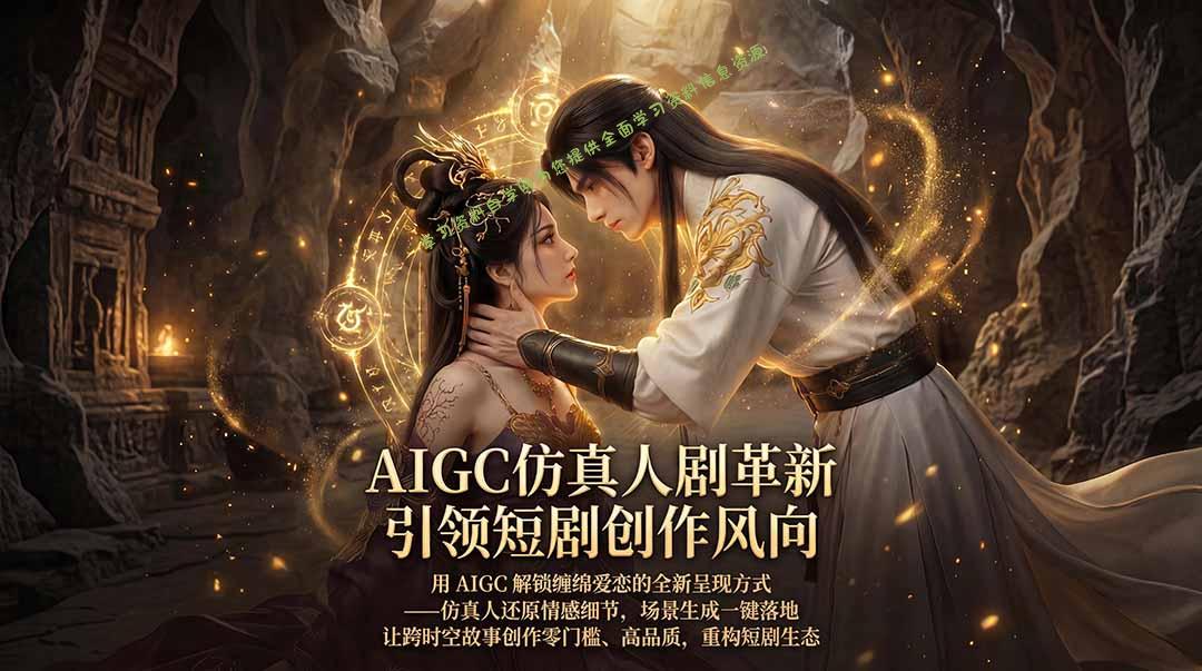 AIGC 仿真人短剧创作革新，解锁仙侠爱恋全新呈现，一键出高质场景，零门槛打造爆款剧集-为您提供全面学习资料信息资源学习资料自学网