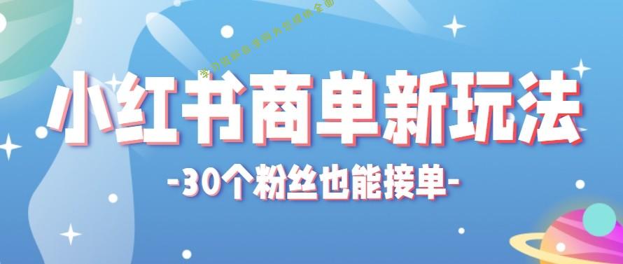 合新手小白操作的小红书商单新玩法,低粉丝也能接单,一个月接三单赚了150+!-为您提供全面学习资料信息资源学习资料自学网