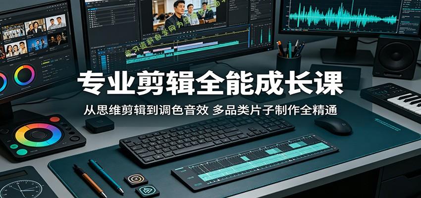 专业剪辑全能成长课：从思维剪辑到调色音效，多品类片子制作全精通-为您提供全面学习资料信息资源学习资料自学网