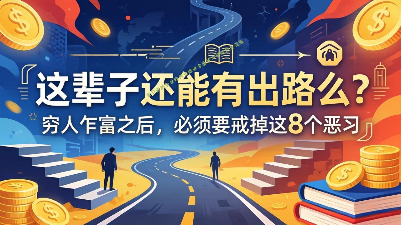 关于人生两篇付费文章【这辈子还能有出路么？】【穷人乍富之后，必须要戒掉这8个恶习】-为您提供全面学习资料信息资源学习资料自学网