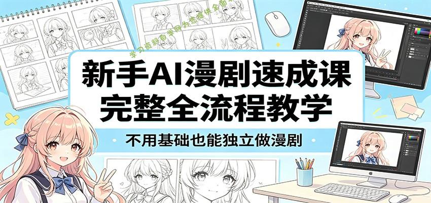 新手AI漫剧速成课：完整全流程教学，不用基础也能独立做漫剧-为您提供全面学习资料信息资源学习资料自学网