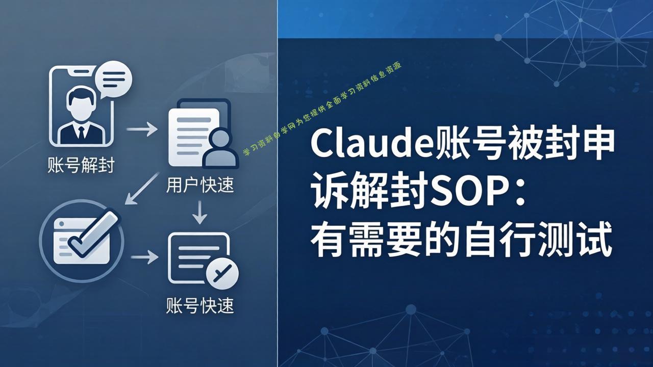 Claude账号被封申诉解封SOP：有需要的自行测试 - - 