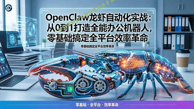 OpenClaw龙虾自动化实战：从0到1打造全能办公机器人，零基础搞定全平台效率革命 - - 