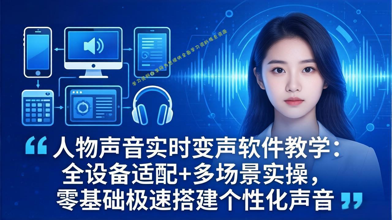 人物声音实时变声软件教学：全设备适配+多场景实操，零基础极速搭建个性化声音 - - 