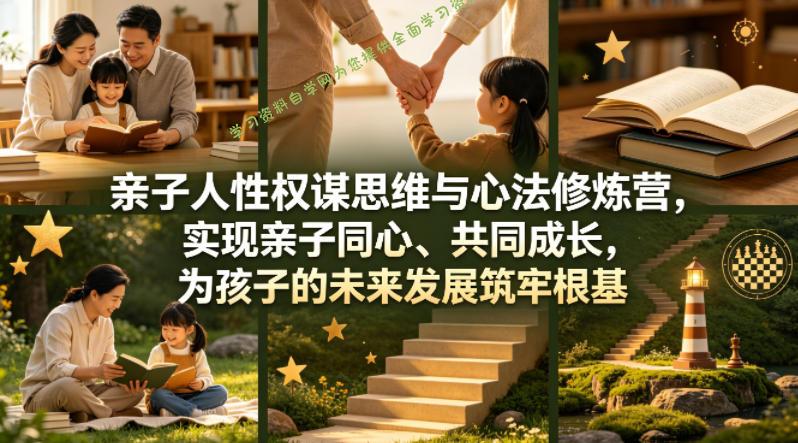 亲子人性权谋思维与心法修炼营，实现亲子同心、共同成长，为孩子的未来发展筑牢根基【音频】 --免费学习资料下载_自媒体课程资源