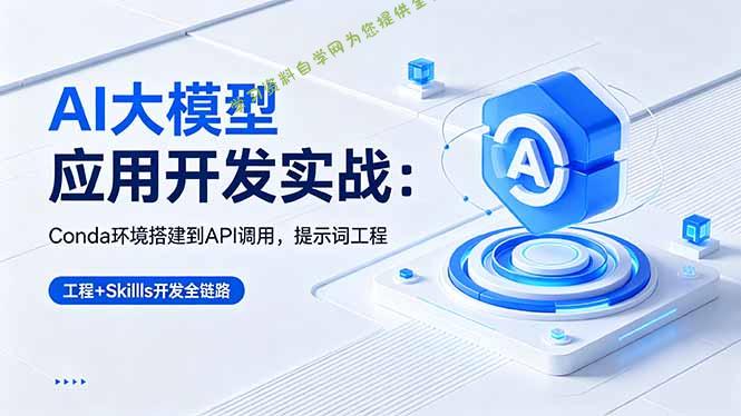 AI 大模型应用开发实战：Conda环境搭建到API调用，提示词工程+Skills开发全链路 - - 