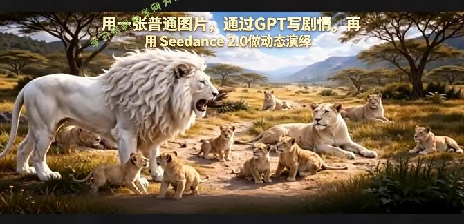 用一张普通图片，通过GPT写剧情，再用Seedance 2.0做动态演绎，居然能生成迪士尼风格搞笑动画 --免费学习资料下载_自媒体课程资源