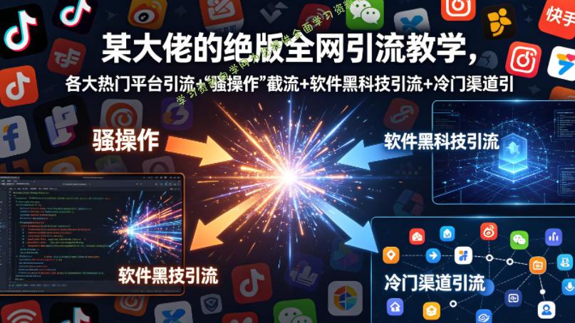 某大佬的绝版全网引流教学,各大热门平台引流+