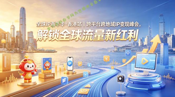 全球IP嘉年华·香港站｜跨平台跨地域IP变现峰会，解锁全球流量新红利-免费学习资料下载_自媒体课程资源