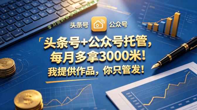 头条号+公众号托管,每月多拿3000米!我提供作品,你只管发!【揭秘】