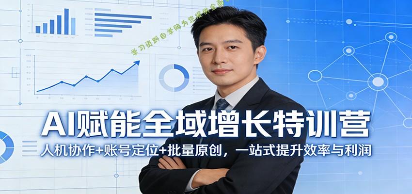AI赋能全域增长特训营：人机协作+账号定位+批量原创，一站式提升效率与利润 - - 