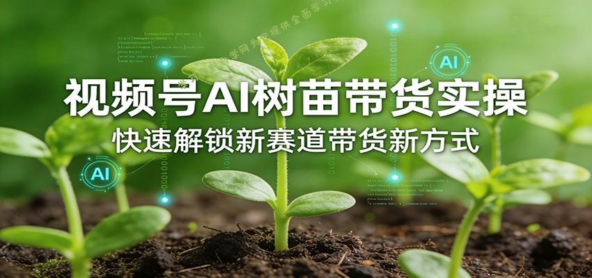 视频号AI树苗带货实操，快速解锁新赛道带货新方式 - - 