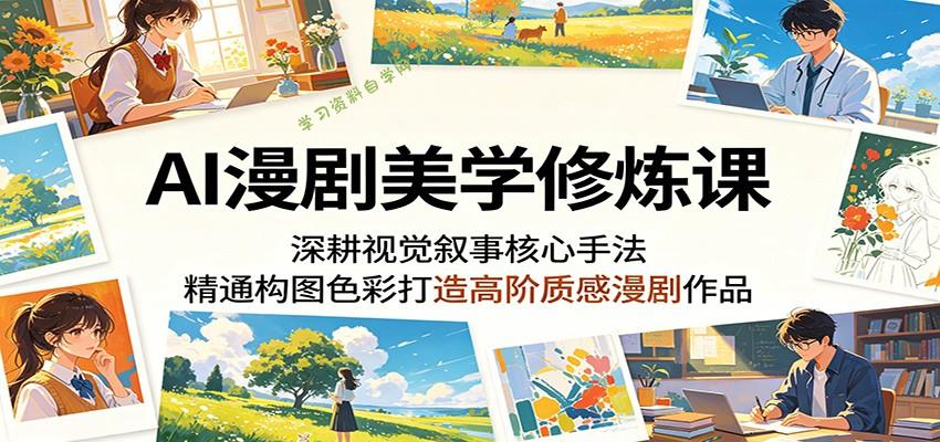 AI漫剧美学修炼课：深耕视觉叙事核心手法，精通构图色彩打造高阶质感漫剧作品 - - 