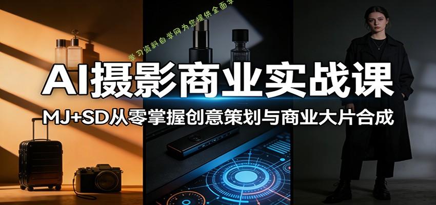 AI摄影商业实战课：MJ+SD从零掌握创意策划与商业大片合成 - - 