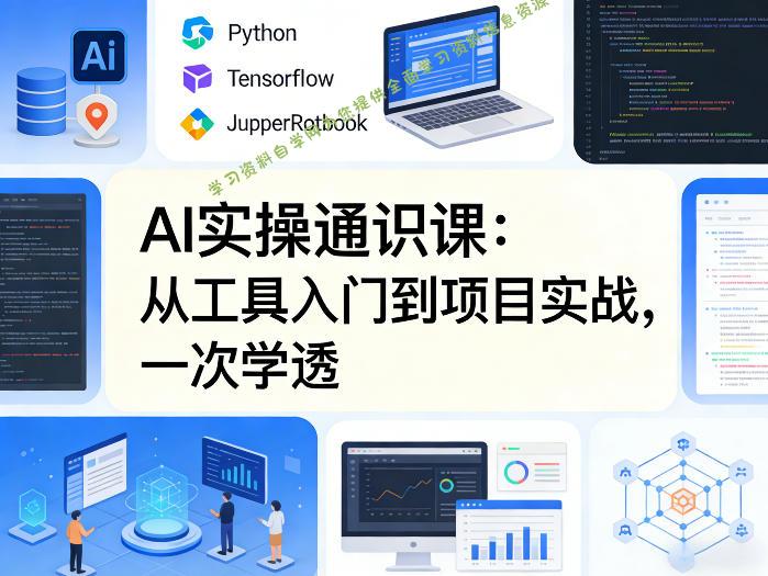 AI实操通识课,从工具入门到项目实战,一次学透