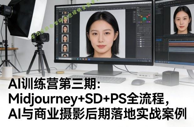 AI训练营第三期:Midjourney+SD+PS全流程,AI与商业摄影后期落地实战案例