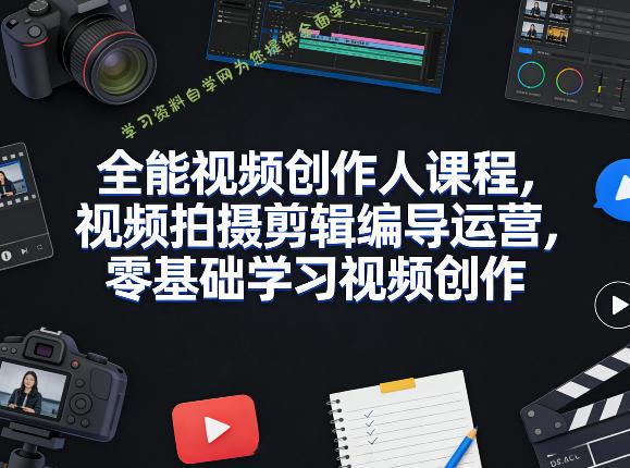 全能视频创作人课程,视频拍摄剪辑编导运营,零基础学习视频创作(更新2026年3月)