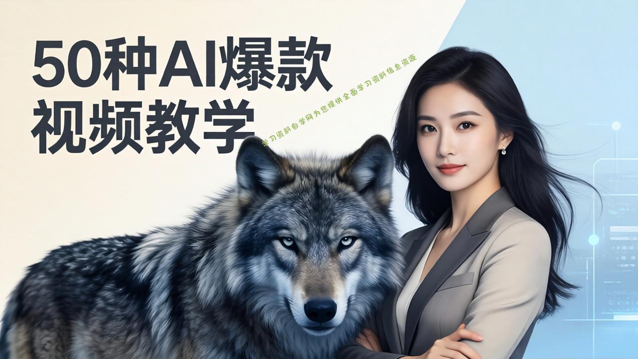 50种AI爆款视频教学：影视级古诗词+治愈萌宠+山海经蛟龙，高阶宝典商业落地 - - 