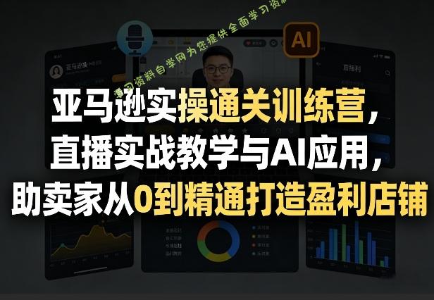亚马逊实操通关训练营，直播实战教学与AI应用，助卖家从0到精通打造盈利店铺(更新3月23日) - - 