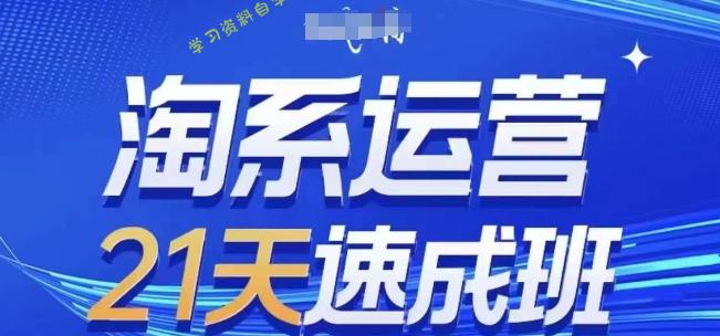 淘系运营21天速成班,0基础轻松搞定淘系运营,不做假把式,快速复制落地(更新26年3月)