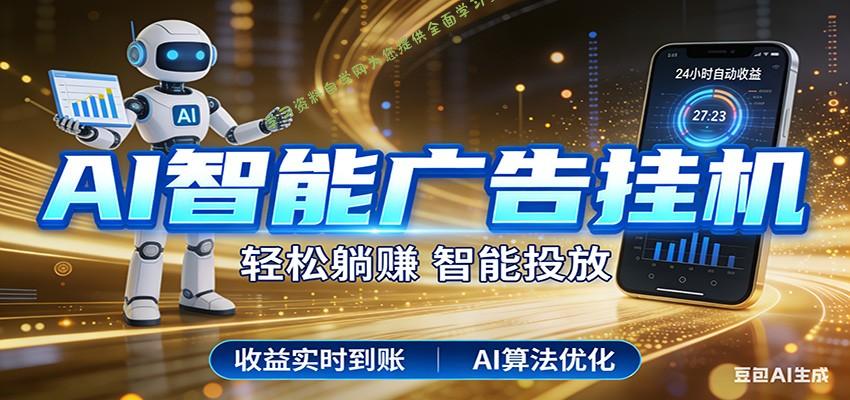 智能广告挂机新时代，利用碎片化时间实现稳定被动收益，AI帮你持续盈利 - - 