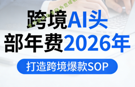 跨境AI头部年费2026年，打造跨境爆款SOP(更新3月) - - 