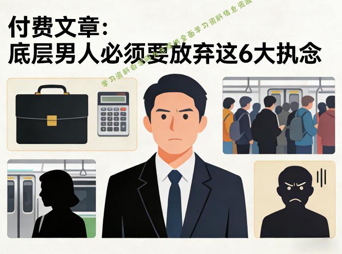 付费文章:底层男人必须要放弃这6大执念