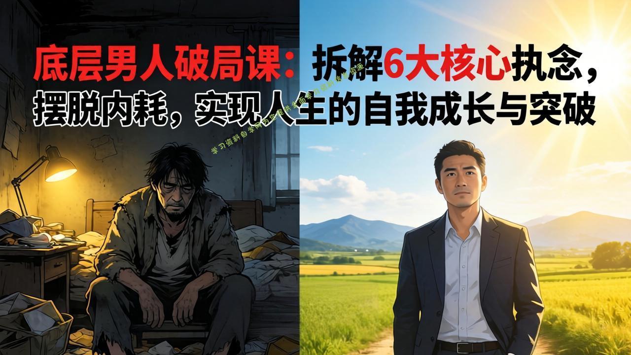 付费文章：底层男人破局课：拆解 6 大核心执念，摆脱内耗，实现人生的自我成长与突破 - - 