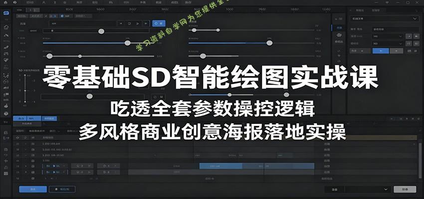 零基础SD智能绘图实战课：吃透全套参数操控逻辑，多风格商业创意海报落地实操 - - 