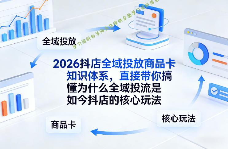 2026抖店全域投放商品卡知识体系,直接带你搞懂为什么全域投流是如今抖店的核心玩法
