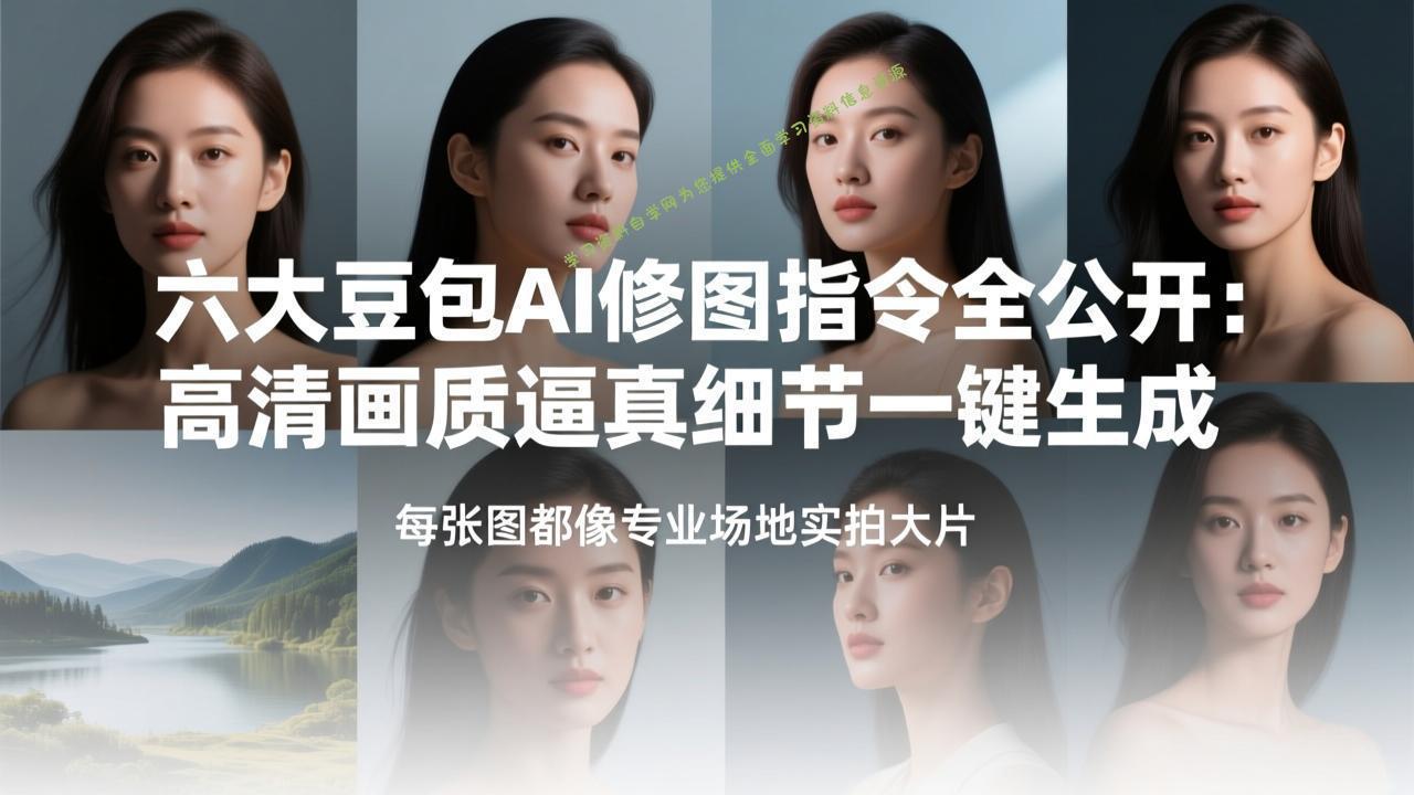 六大豆包AI修图指令全公开：高清画质逼真细节一键生成，每张图都像专业场地实拍大片 - - 
