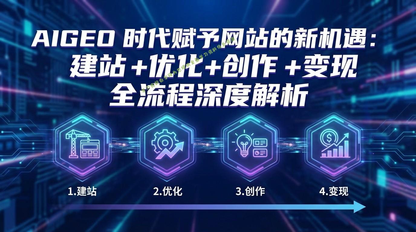 AIGEO+时代赋予网站的新机遇：建站+优化+创作+变现+全流程深度解析 - - 