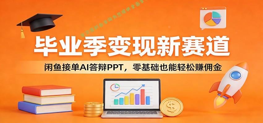 毕业季变现新赛道：闲鱼接单AI答辩PPT，零基础也能轻松赚佣金 - - 